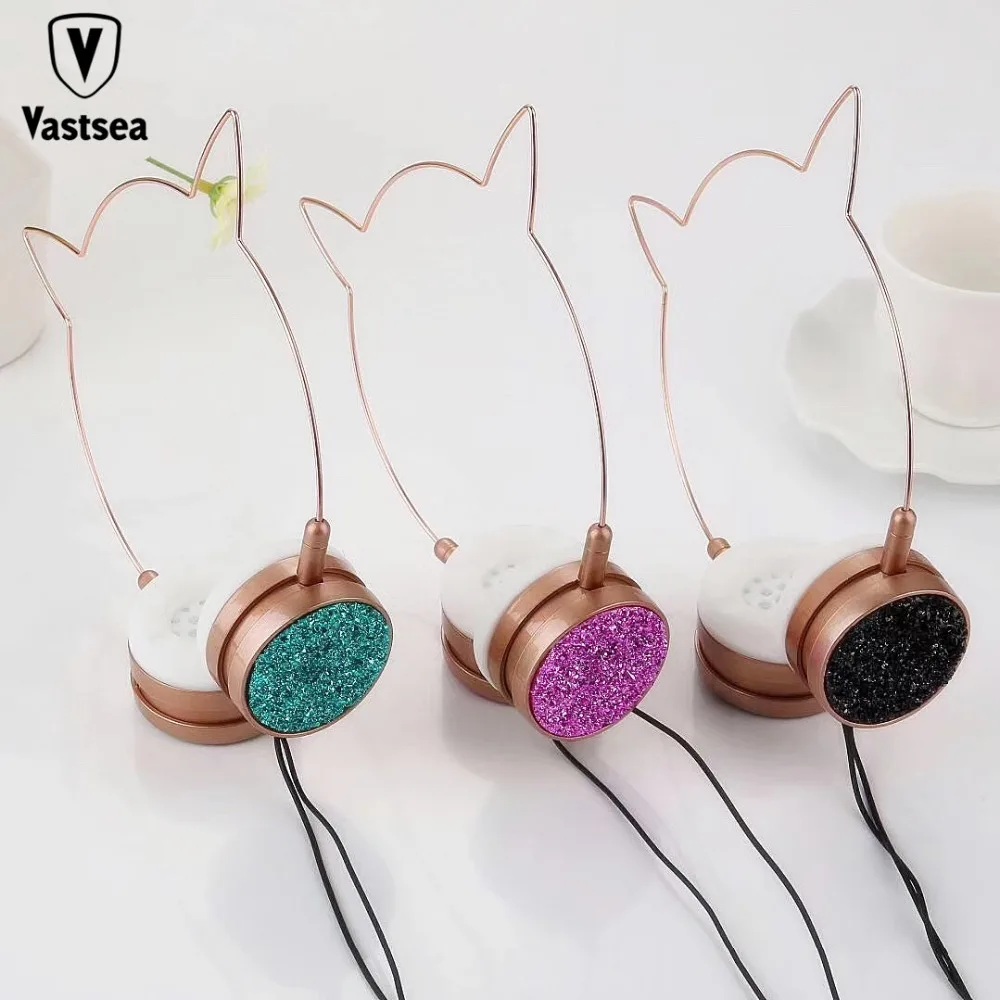 VVKing Cute Cat ears headphones with mic headset For IPhone xiaomi