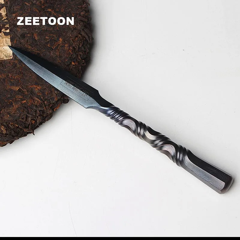 Forging Art Puer Tea Knife Steel Cutter / Tea Ceremony Accessories Tea Breaker Puerh Needle Professional Tools Pry Pu'er Knives
