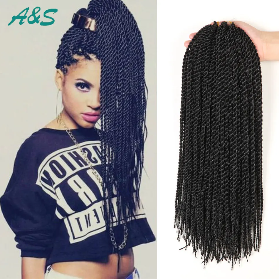 11 Colors Long Stylish Synthetic Crochet Braids Thin Senegalese