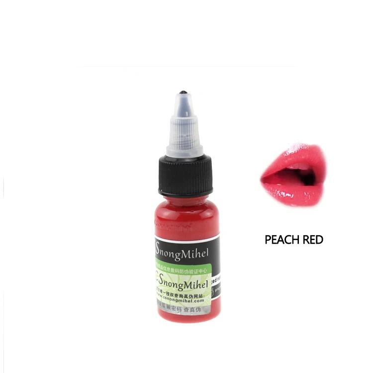 15ml/Bottle CS Micro Pigment Cosmetic Color Permanent Makeup Tattoo Ink - Цвет: peach red