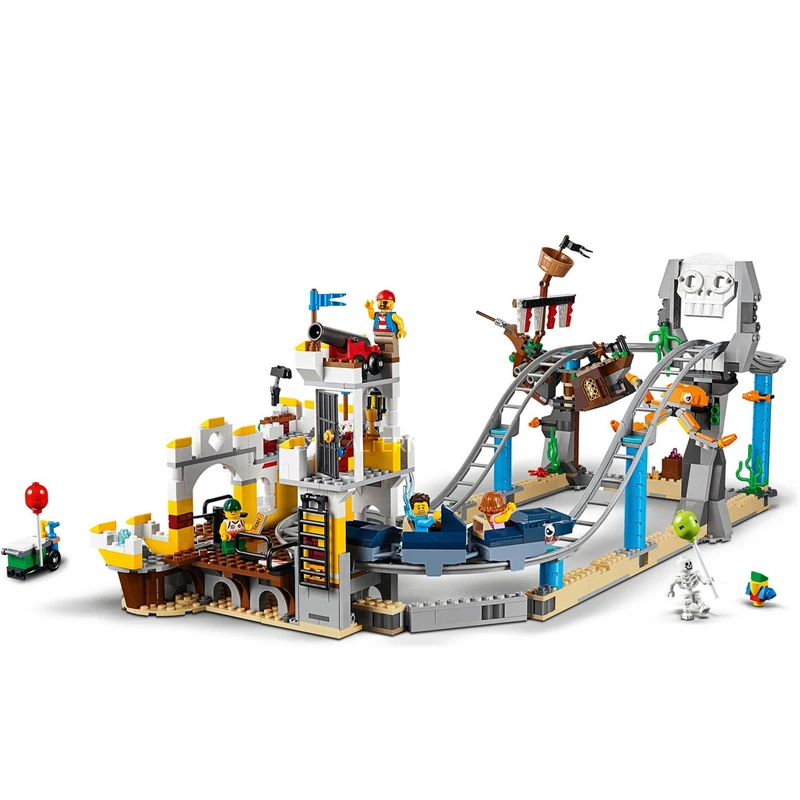 New Creators Builerds Set Roller Coaster 3 in 1 Compatible Legoing Creator Building Educational Toys Christmas Boy Gifts