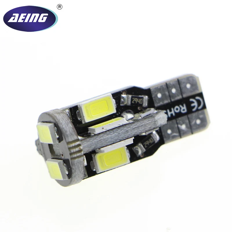 

AEING 1* T10 W5W 186 194 LED Bulb Xenon White Canbus Error Free 5730 Car Side Wedge/Reading/License Plate/Door Light Lamp Bulb
