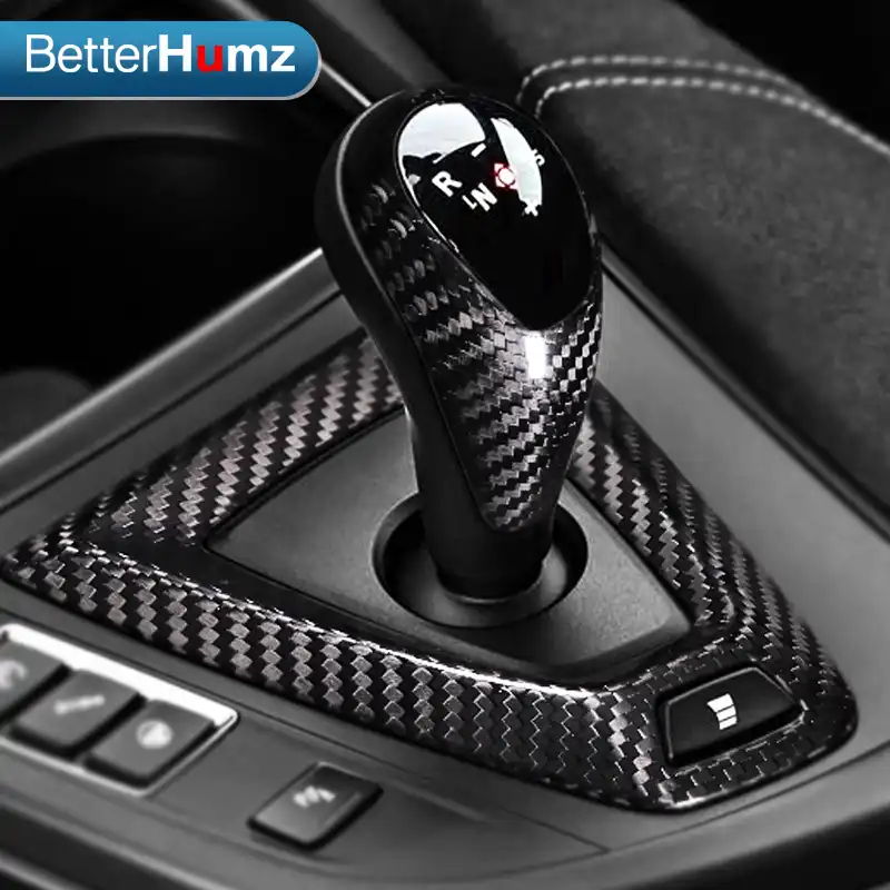 For Bmw M2 M3 M4 M5 X5m X6m Car Interior Moulding Carbon Fiber Gear Shift Trim Cover Car Gear Head Shift Knob Decoration Sticker