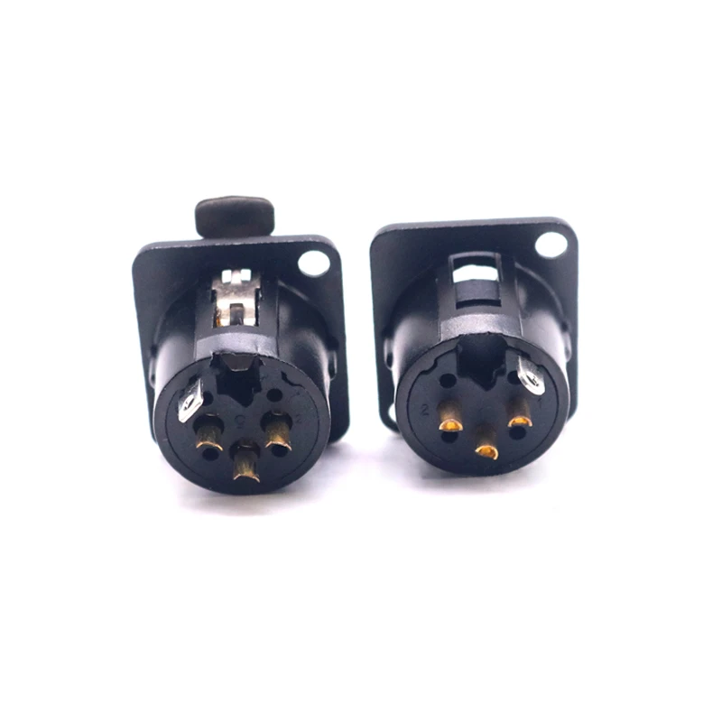 2 шт. Monosaudio латунный Позолоченный XLR 3 контактный штекер Шасси Панель гнездо для CD