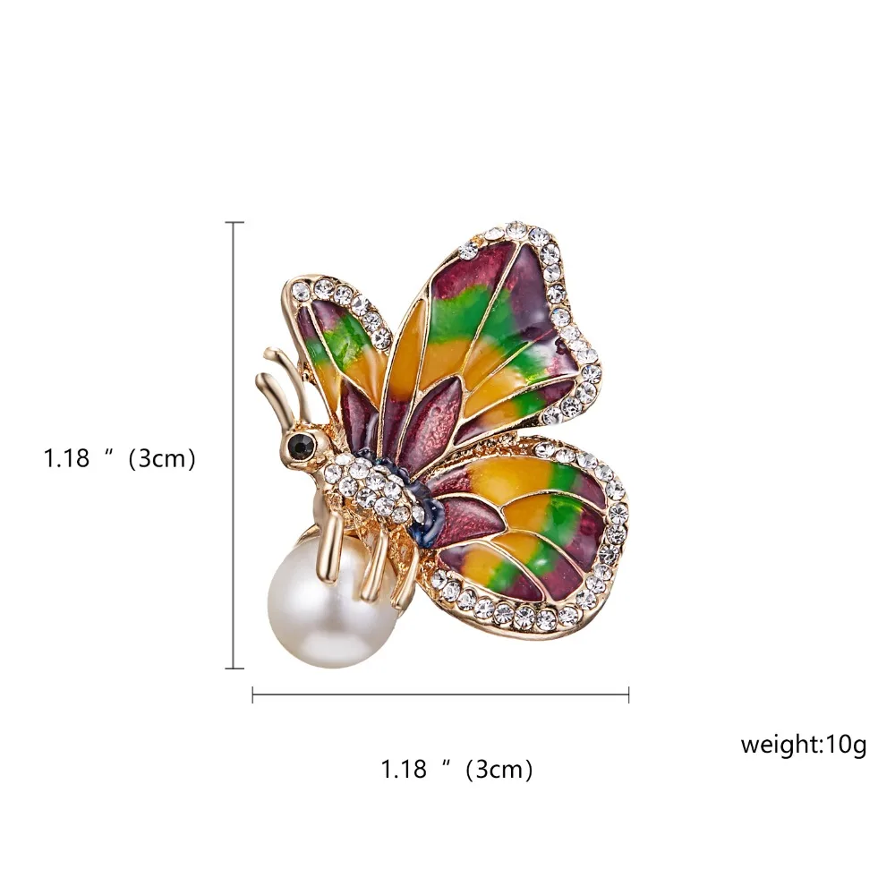 Брошь на булавке с натуральными животными пчела Стрекоза Бабочка Божья коровка попугай птица Кошка Броши в виде ящериц для женщин Кристалл Costome ювелирные изделия