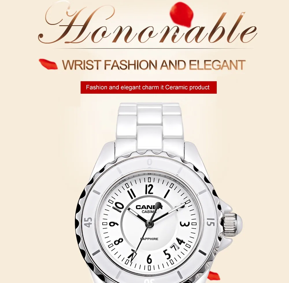 CASIMA женские часы-браслет роскошные керамические женские кварцевые часы подарки для девушек Стразы Наручные часы 6702