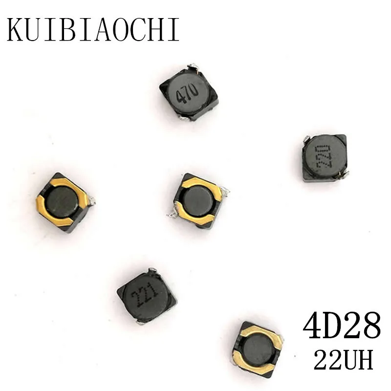 10 шт./лот SMD силовой индуктор CDRH4D28 22UH 220 5*5*3 мм экранированный обмотки |