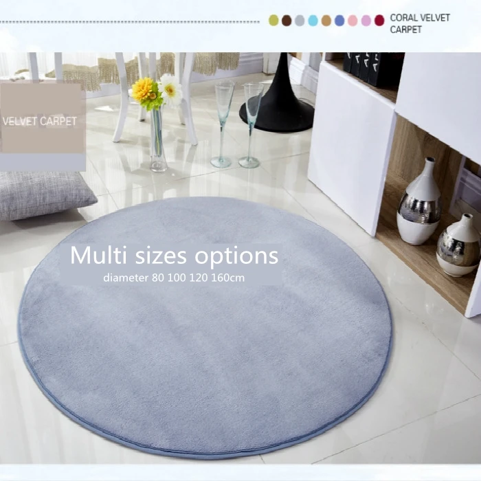 

Oversize Round Water Absorption Rug Coral Fleece Floor Mat Anti-skid Living Room Bedroom Rug Home Decrotaion Carpet