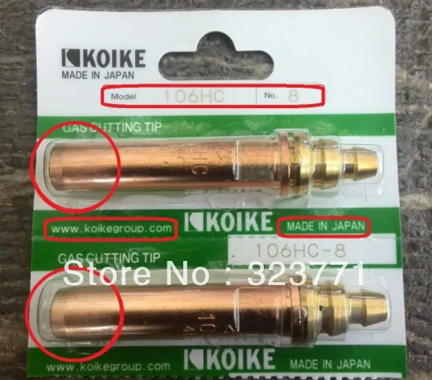High speed Gas cutting tip KOIKE 106HC Propane LPG cutting nozzle