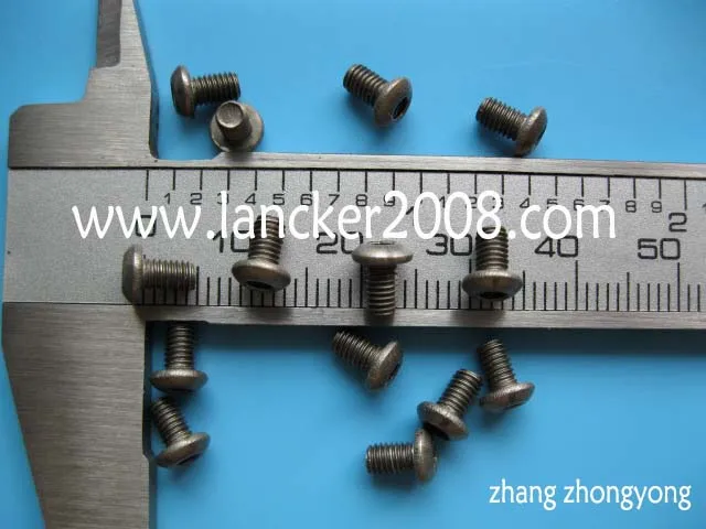 M3*4 5 6 8 10 Hexagon socket round/button head titanium screw Gr2 | Обустройство дома