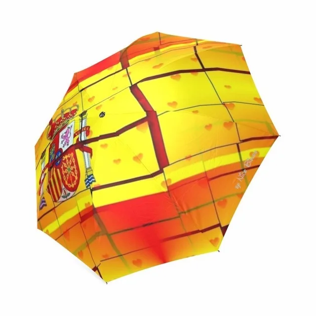 Spain Pattern Folding Umbrella Anti Rain Umbrella Foldable 3 Folding