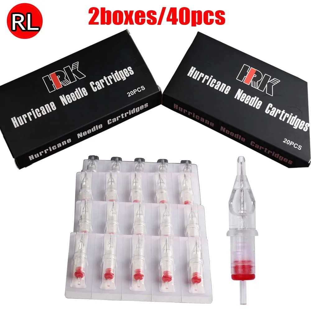 

Tattoo Needles Cartridge Round Liner 40pcs/lot RL Semi-Permanent Makeup Eyebrow Tattoo Cartridge Needles For Rotary Machine