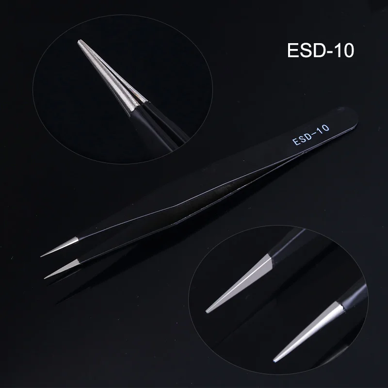 STZ 6 шт. профессиональный набор пинцетов для наращивания ресниц Kruller черный зажим для завивки ресниц из нержавеющей стали инструменты для ногтей ESD10-15-1