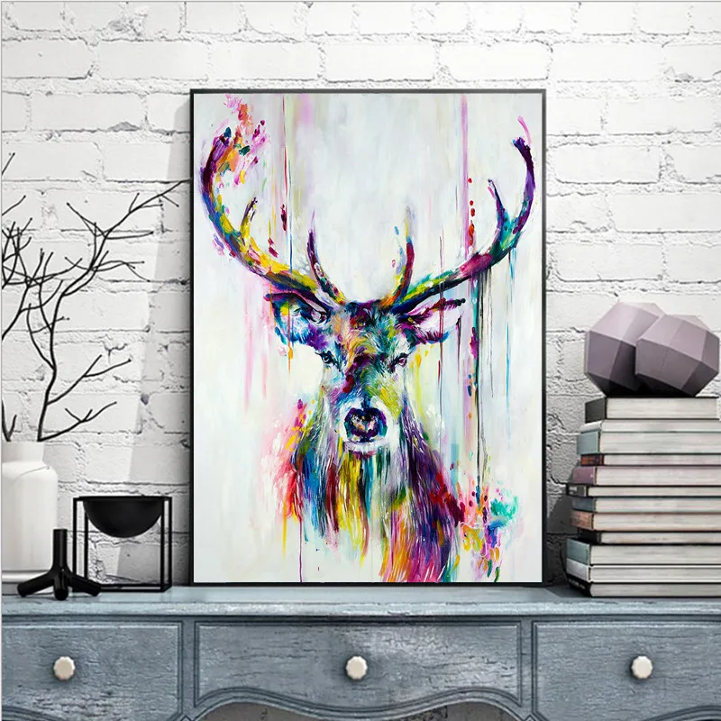 

Abstract Animal Painting,Canvas Poster Art,Printed Giclee Printing Canvas Print for Bedroom Home Wall Decoration