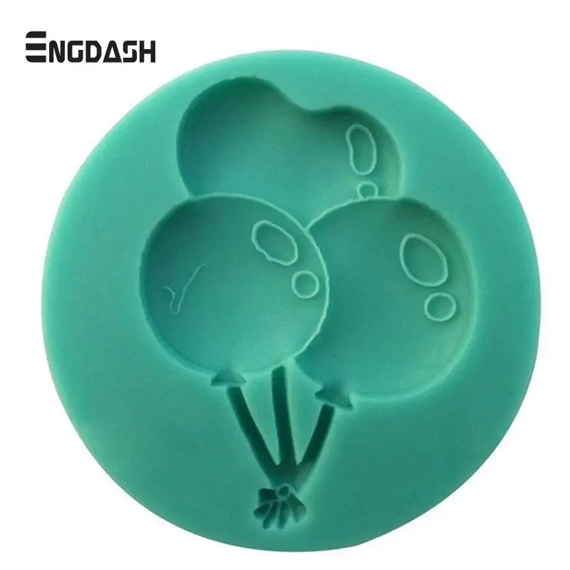 

ENGDASH 1pc Three Balloons Baking Tools Silicone Cake Mold Fondant DIY Cake Decorating Chocolate Cookie Soap Mold Cooking Tools