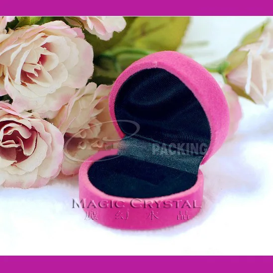 

Free Shipping High Quality Fashion Flocking Pink Jewelry packaging Necklace boxes Gift Box