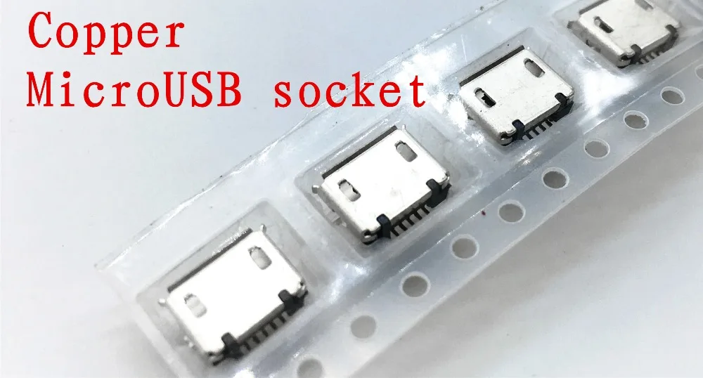 

10PCS Copper MicroUSB socket, MK5P 5P MINIUSB Micro USB female,SMD 5PIN