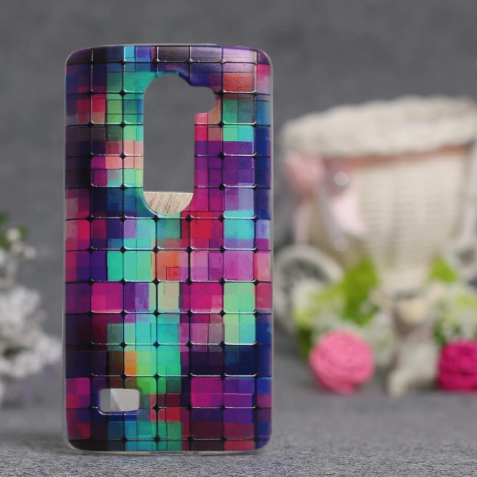 Для LG Leon чехол s Модные 3D с трехмерной рельефной печатью мягкая Задняя накладка