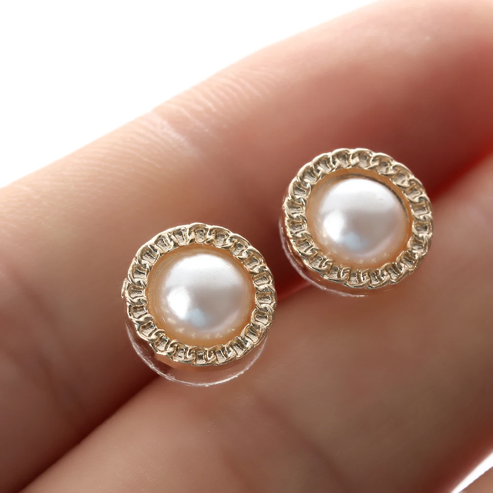 6 Pairs Fashion Crystal Rhinestones Flower Pearl Earrings Ear Stud Jewelry Zircon Pearl Crystal Rhinestones Nice Romantic Gift