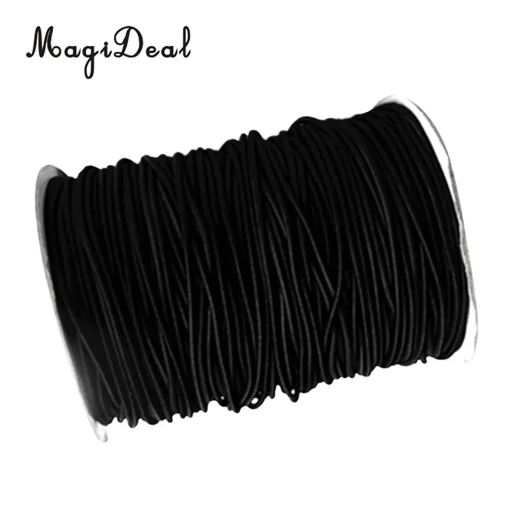MagiDeal 8mm 1/3/5/10m Black Durable Strong Elastic Bungee Rope UV Sun Protection Shock Cord Tie Down Boats Trailers Roof Rack