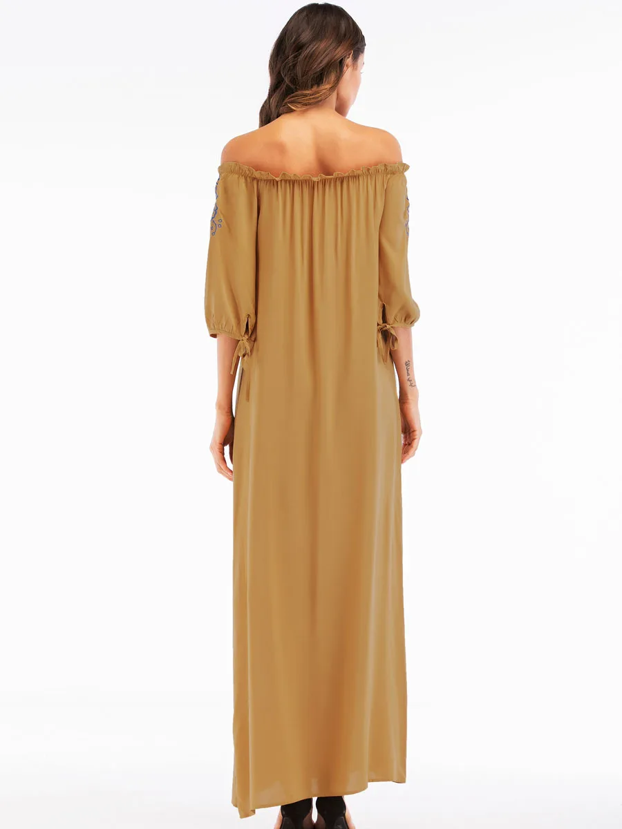 Сексуальное Moslim abaya 2019 Новое Стильное длинное мусульманское платье с открытыми
