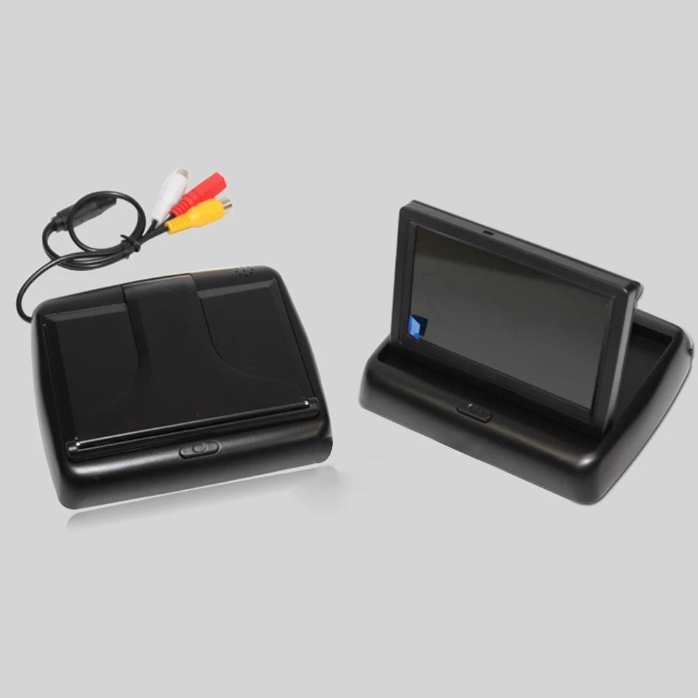 

4.3 Inch Two Way Input High Definition Practical TFT LCD Foldable Car Monitor Reverse Display Durable Professional Wireless