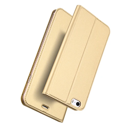 Чехол на айфон 5s Флип кожаный чехол на айфон 5 5s iPhone SE Стенд Крышка Защитная Телефон Случаях - Цвет: Gold