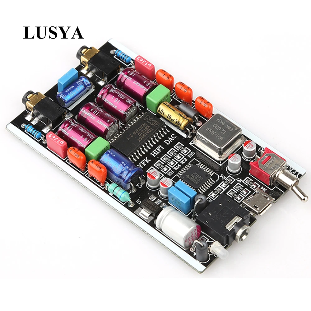 I2s para 3.5mm Lusya Decodificador Amp Saída Usb G2-009 Pcm2706 Dac Tda1305