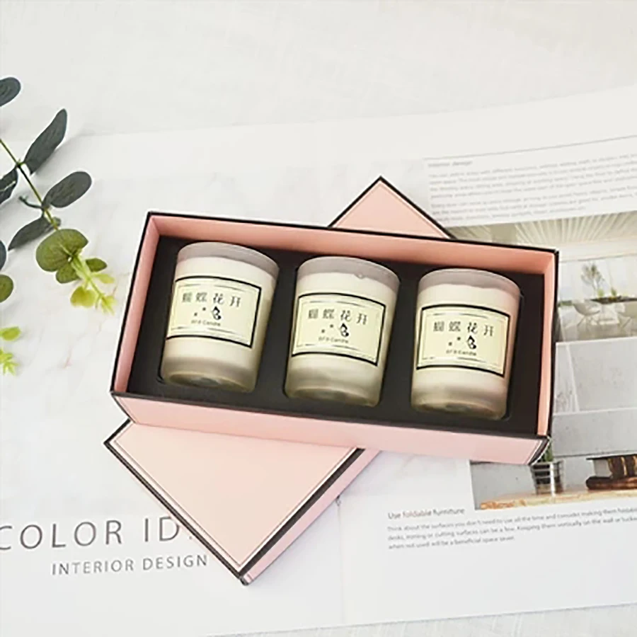 

3pcs Aroma Wedding Party White Candle Jar Gift Wax Tea Light Birthday Scented Candles Wedding Decoration Bougie Decoratif 30