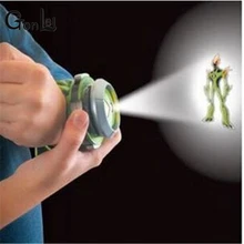 

2015 Hot Selling Ben 10 Style Japan Projector Watch BAN DAI Genuine Toys for Kids Children Slide Show Watchband Drop SA085