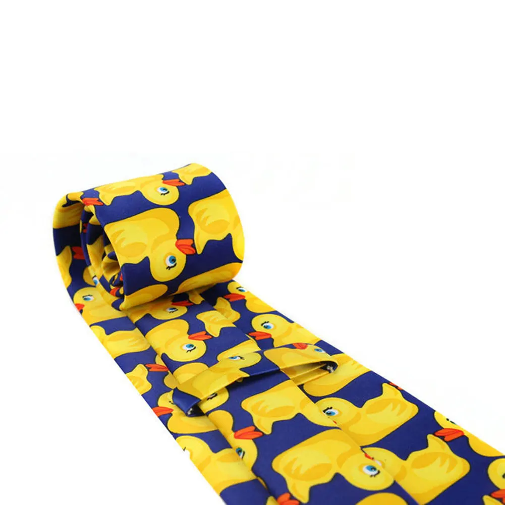 Смешной Мультфильм Желтая утка шеи галстук для мужчин галстук для делового костюма аксессуары для галстука