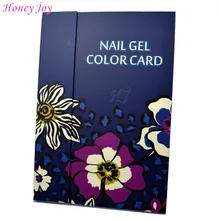 Spring Flower Print 1 pc Professional 180 Colors Nail Gel Polish Display Card Book Chart with Tips Nail Art Salon Set