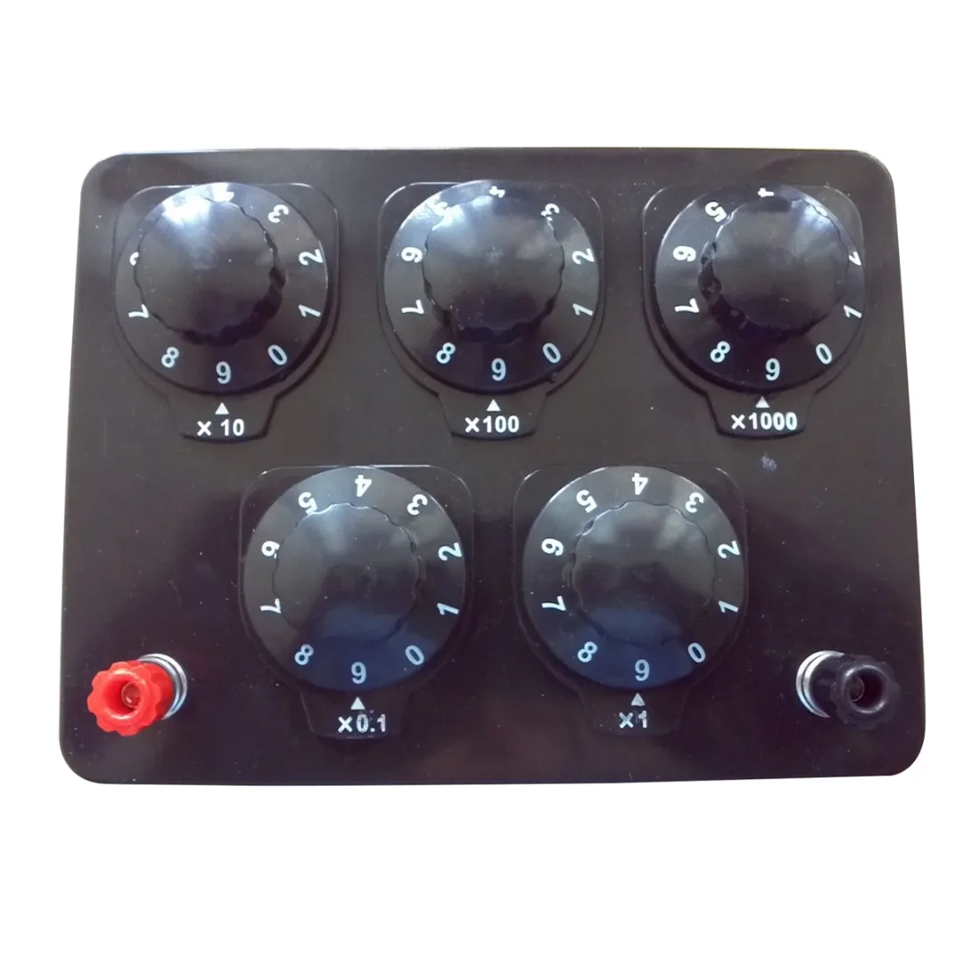 1Pc Black Resistance Box Variable Decade Resistor Resistance Box 0-9999.9 Ohm For Physical Teaching Mayitr