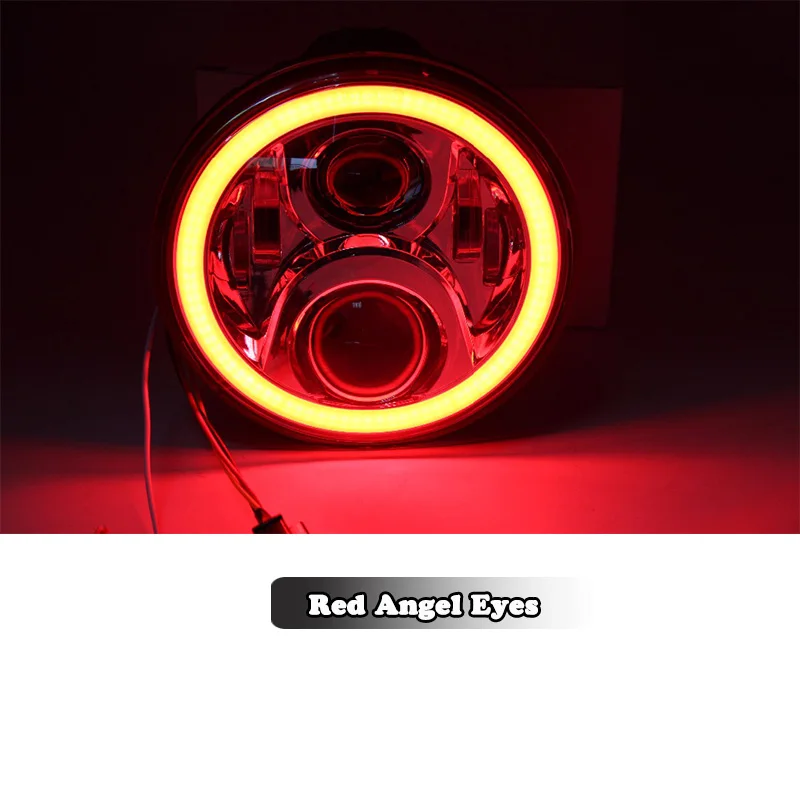 7 &quotкруглая светодиодная фара с DRL Angle Eyes Halo для Honda CB 400 CB500 1300 Hornet 250 600 900 VTR