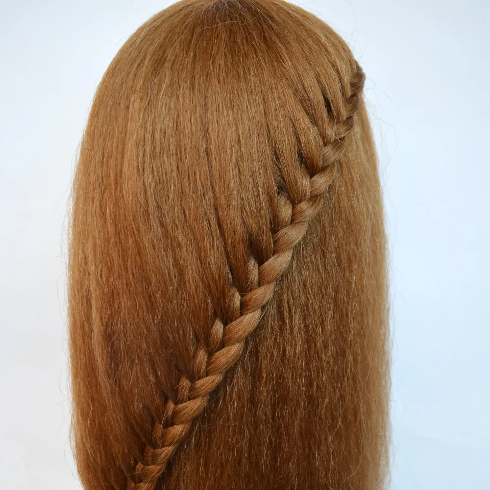 Около 60 см длина волос 95% настоящие натуральные волосы голова парикмахерские куклы голова манекена Женский манекен голова тренировочная голова