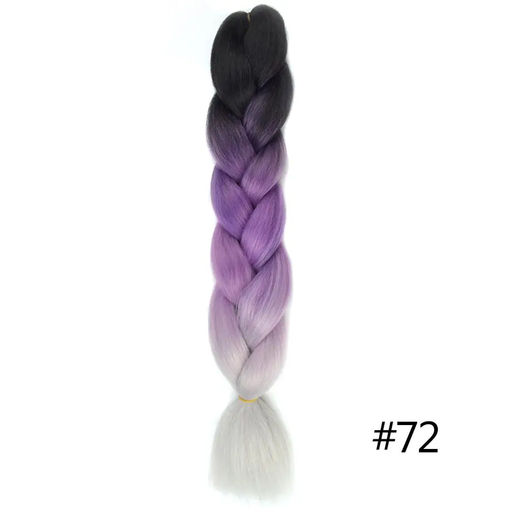 Chorliss, длинные огромные косички, Омбре, плетеные волосы, пряди, синтетические волосы для наращивания, вязанные крючком косички, натуральные, голубые, розовые, фиолетовые, светлые - Цвет: #99