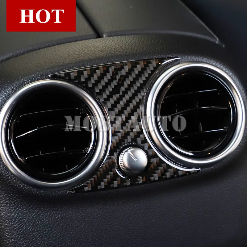 Для Benz E Class W213 S213 углеродного волокна консоли сзади, устанавливаемое на вентиляционное отверстие в салоне автомобиля крышка розетки- 1 шт