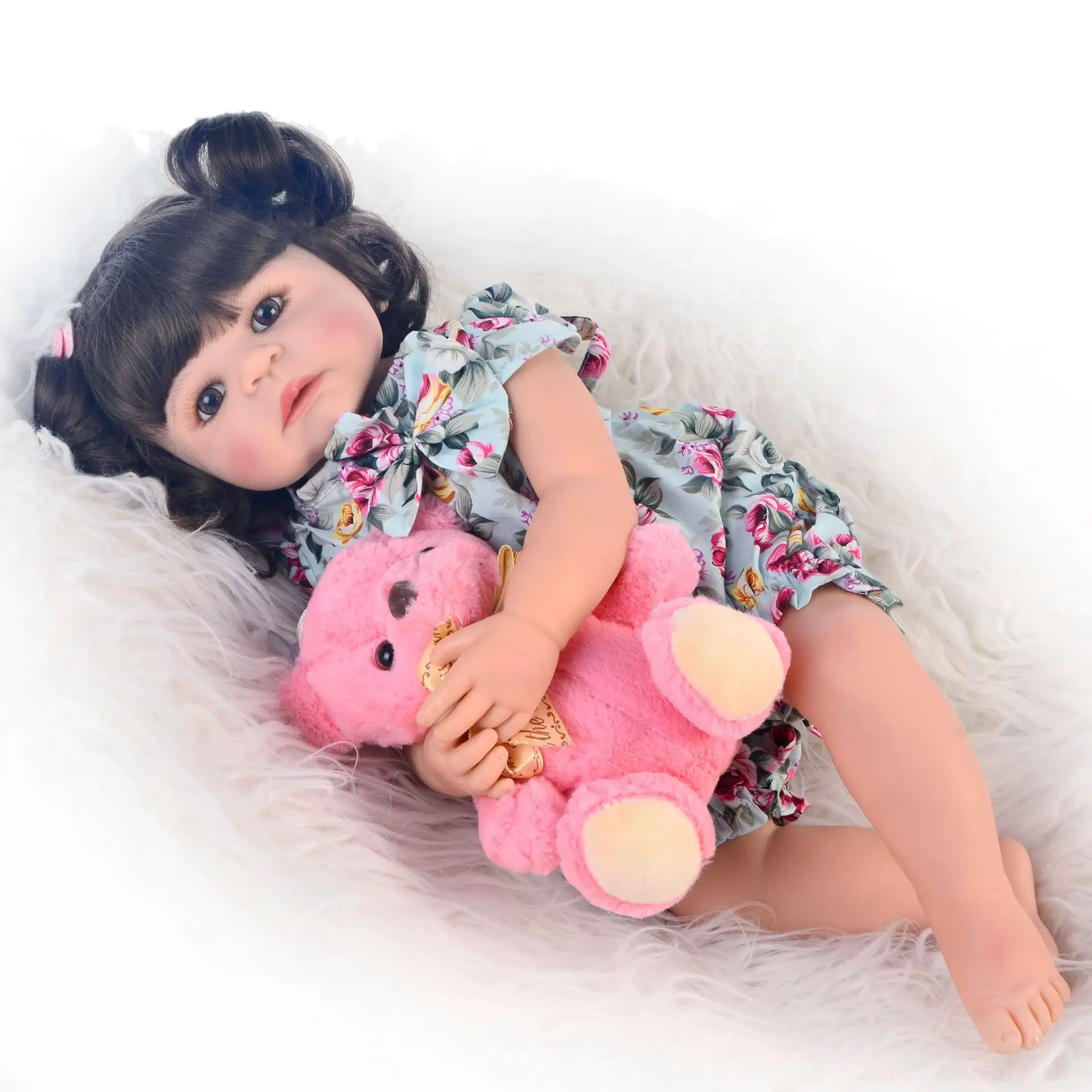 Кукла bebe Reborn виниловый корпус 22 &quot55 см Реалистичная девочка детские куклы