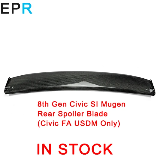 Задний спойлер из углеродного волокна для 8th Gen Civic SI Mugen(только для FA USDM) для Honda Glossy Fiber Trunk Wing Body Kit