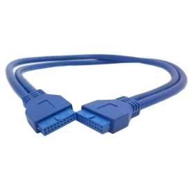 

100pcs USB 3.0 Motherboard 20pin female connector to 20pin female 50cm extension cable ,Free shipping By Fedex