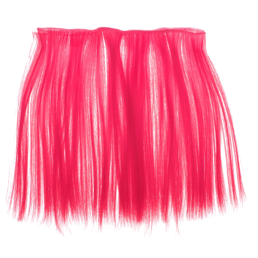25x100cm Doll Wig Colorful Straight Long Hair Hair Extensions Wig DIY&Repair Accessory Fit for All Girl Dolls Making 8 Colors 