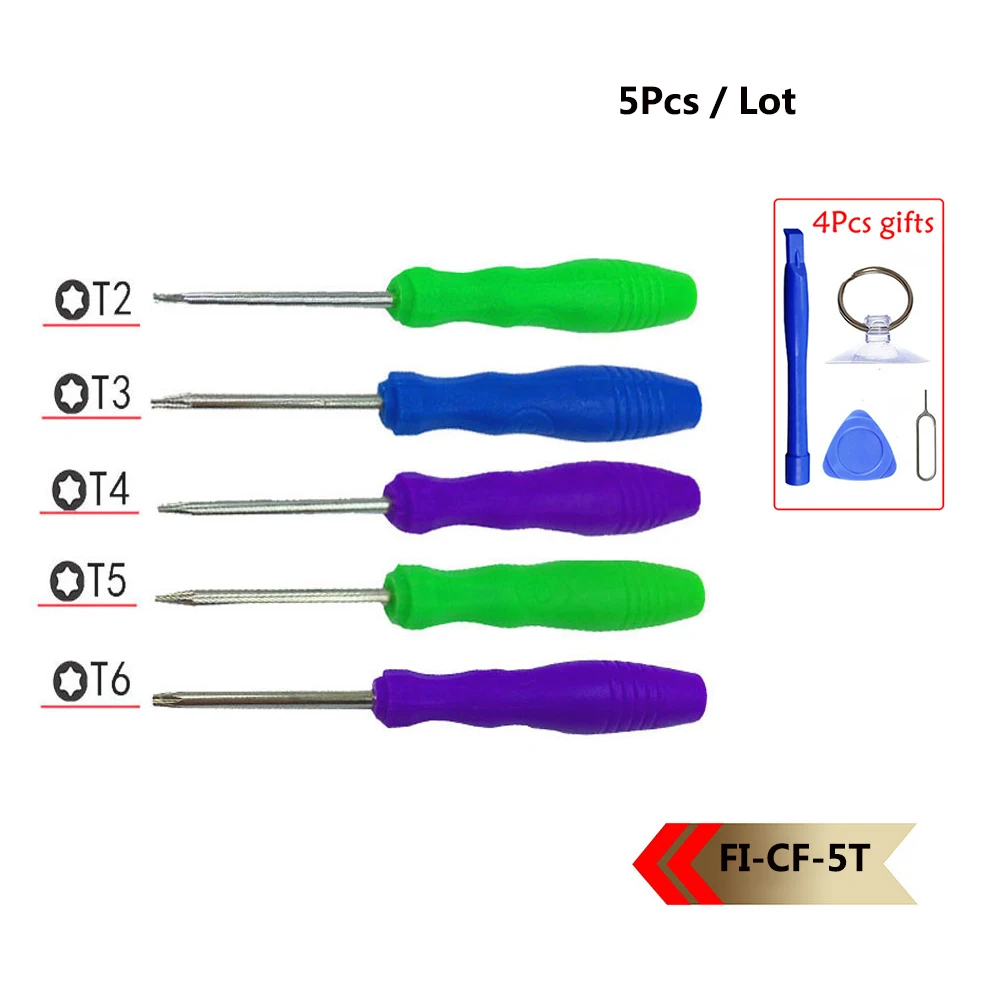 5 шт. 33 мм/85 мм T2 T3 T4 T5 T6 прецизионный Torx отвертка набор для ремонта мобильного телефона планшета