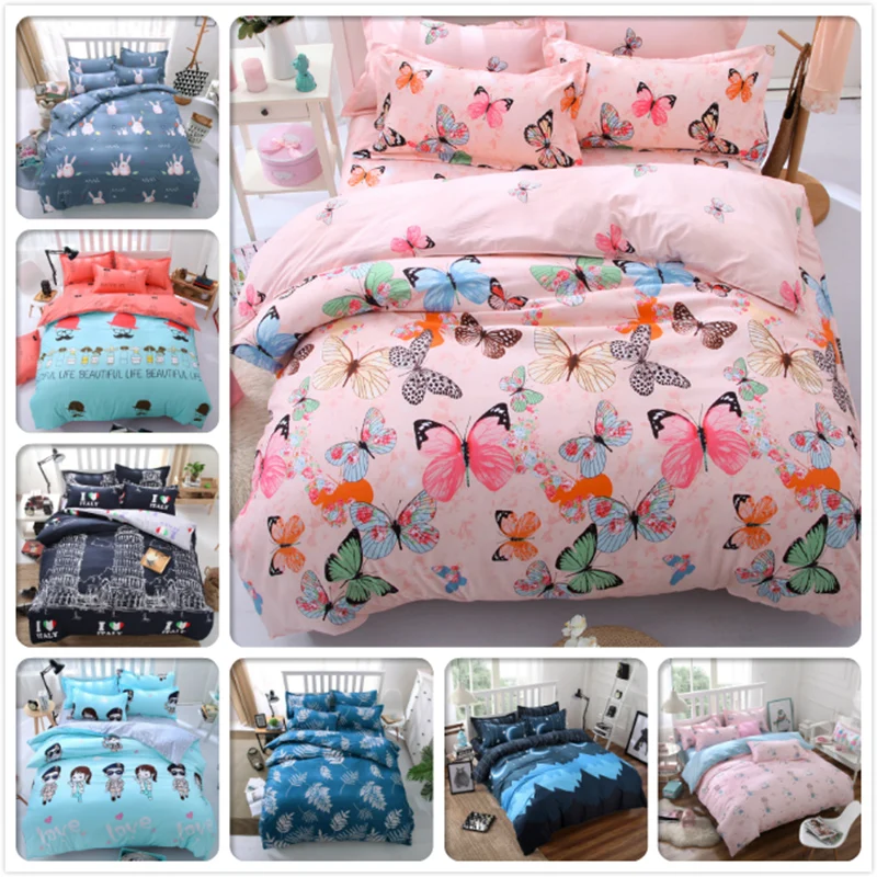 

Butterfly Child Kids Full King Queen Twin Double Single Size 4pcs Bedding Set 1.5m 1.8m 2m 2.2m Bed Sheet Duvet Cover Pillowcase