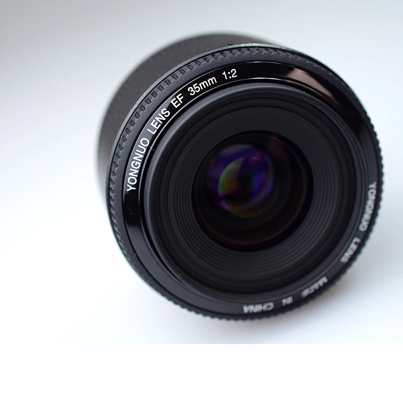 Объектив YONGNUO 35 мм YN35mm F2 объектив 1:2 AF/MF широкоугольный с фиксированным/Прайм