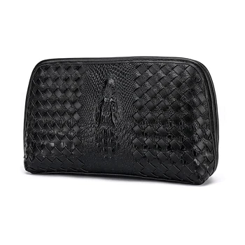 

Wallet Crocodile Microfiber Leather Clutch Bag Men's Small purse Men's mobile phone bag card holder wallet male Business Wallet