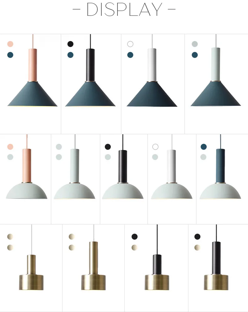 Nordic Simple Pendant Light E27 LED Modern Creative Hanging Lamp DIY Lighting Fixture for Bedroom Living Room Restaurant Bar (1)
