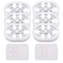 Беспроводной пульт дистанционного управления светодиодный под шкаф светильники с питанием от аккумулятора светодиодный ночник RF пульт дистанционного управления с регулируемой яркостью, с таймером функции магниты