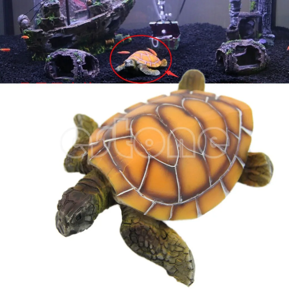 

Stylish Aquarium Ornament Polyresin Turtle Tortoise Fish Tank Decoration Supply