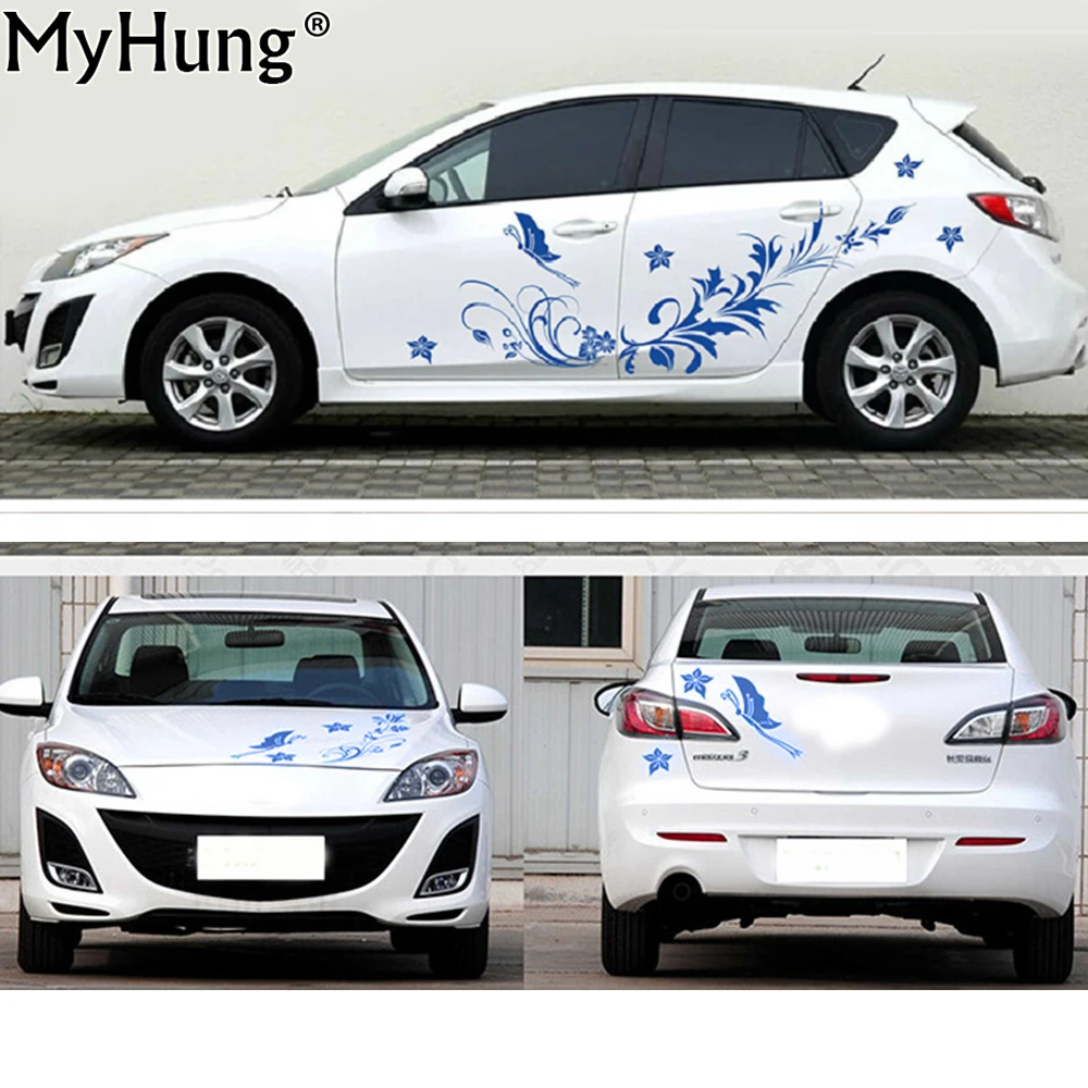 ステッカーのための自然の花つるトンボ形状全体車体車のステッカーファッションカースタイリング Car Sticker Car Stylingcar Decal Sticker Aliexpress