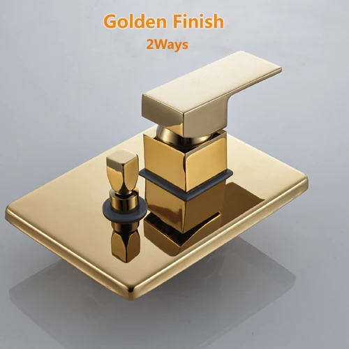 Poiqihy Золотой душ Клапан 2 способа смеситель для душа смеситель Управление Клапан душ картридж настенный душ "песочные часы" - Цвет: Golden